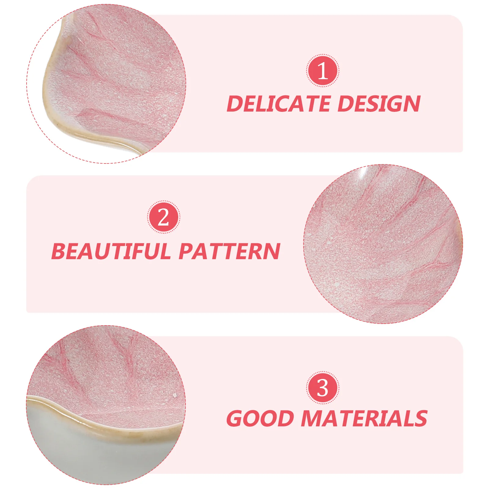 

2Pcs Lotus Flower Ceramic Jewelry Tray Smooth Edges Safe Practical Ring Dish Home Ornament Jewelry Holder Ring Holder