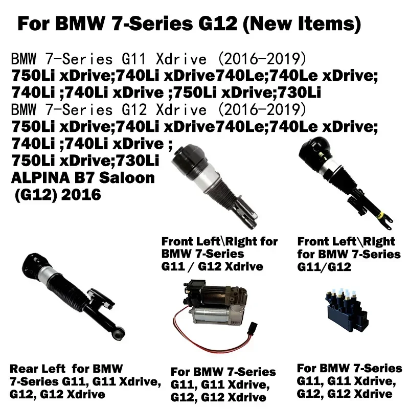 2025manufacturer original front left mounting Air shock absorber 37106877553 for BMW7 G11 G12 suspension strut