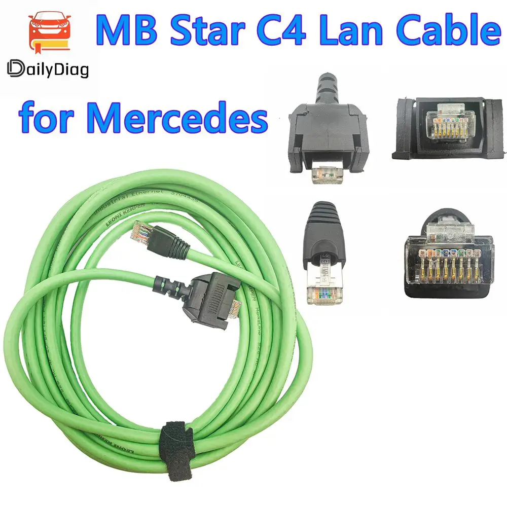MB Star C4 Green Lan Cable for Mercedes Diagnostic Network cable Connect  C4 Truck Diagnostic Tool Multiplexer Interface
