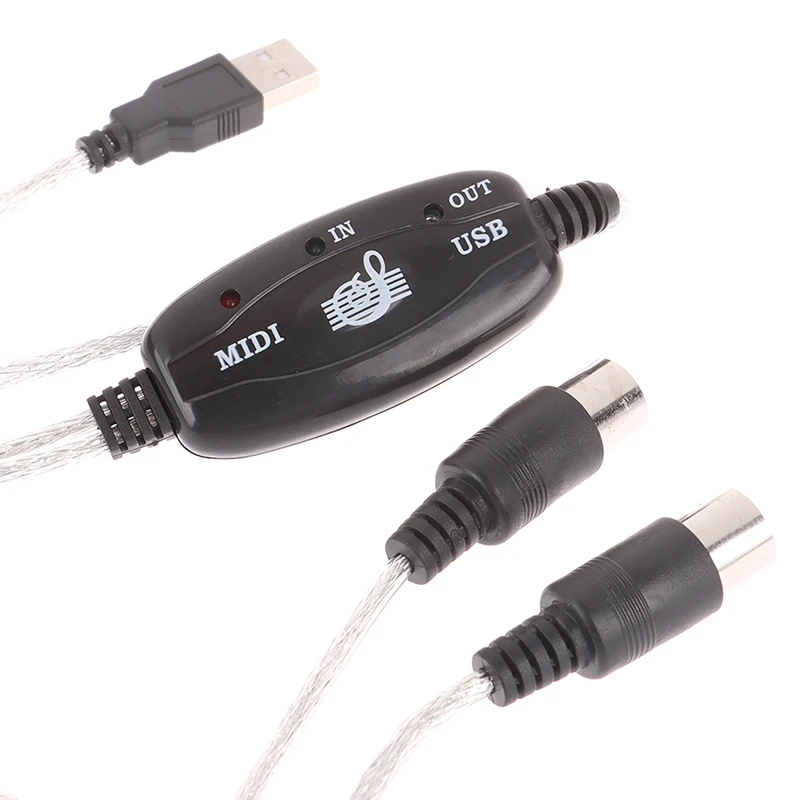 Kabel Audio klawiatura do USB do komputera MIDI kabel konwertera PC do klawiatura muzyczna przewód USB na zewnątrz MIDI akcesoria Adapter interfejsu