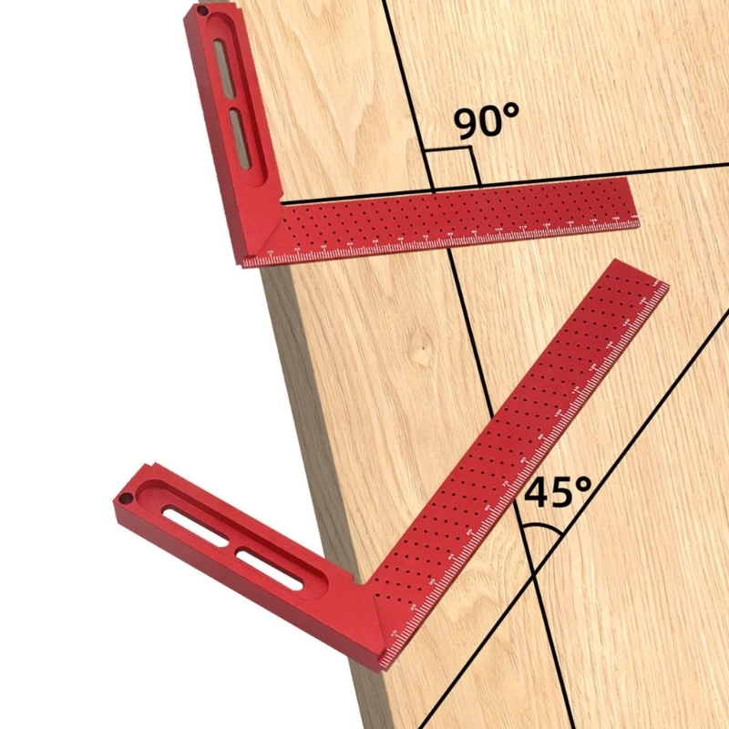 Woodworking Scriber T-Square Ruler 600mm, Architect Ruler for Carpenter Work, Layout and Measuring Tools Dropship