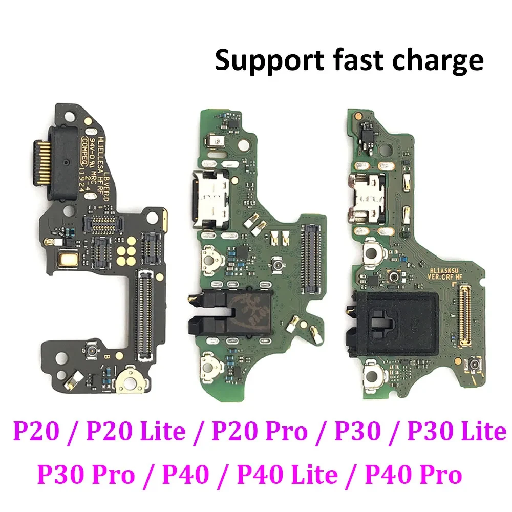 Tested For Huawei P9 P10 P20 P30 Pro Lite Plus P20Pro P40 Lite E USB Charging Socket Port Dock Charger Connector Board