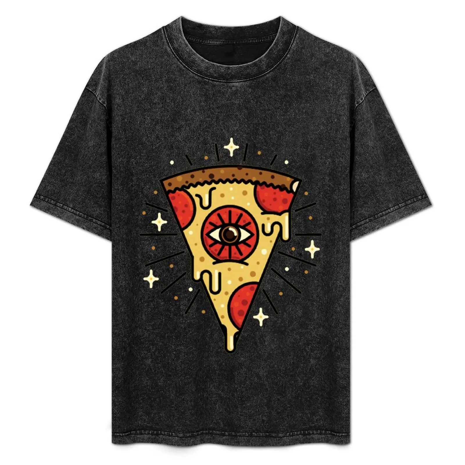 

Pizza Iluminati T-Shirt Casual Loose Fit Summer Tee Shirt