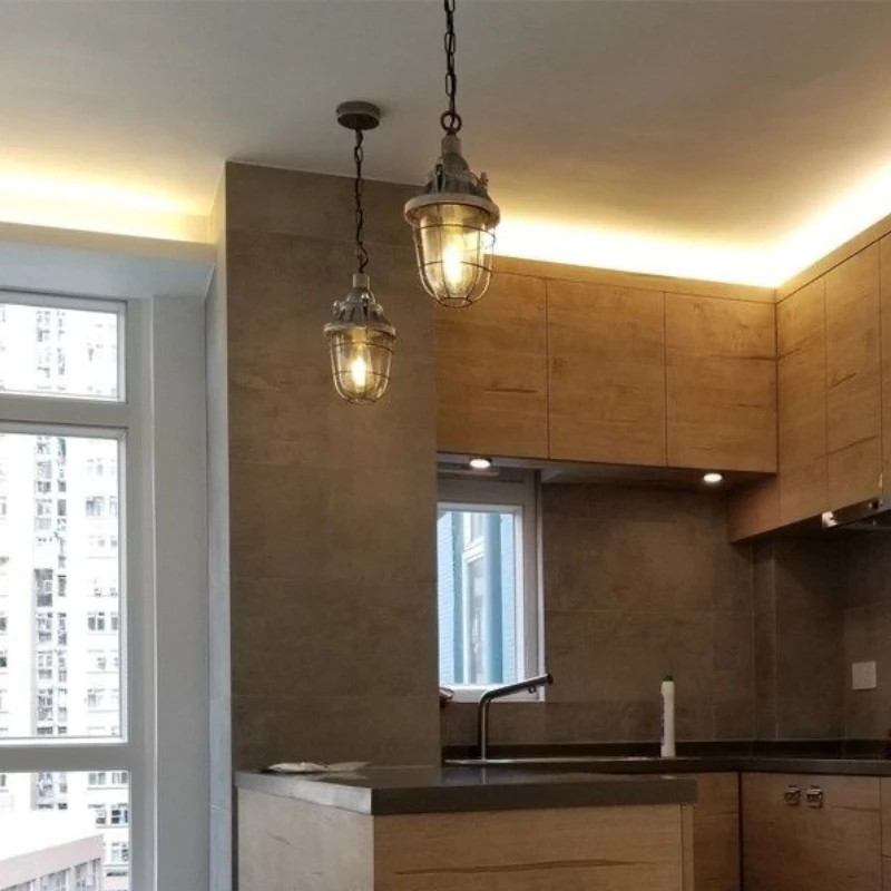 

SANDYHA американский индустриальный стиль алюминиевый подвесной светильник люстра для ресторана гостиной обеденный стол освещение современный дом