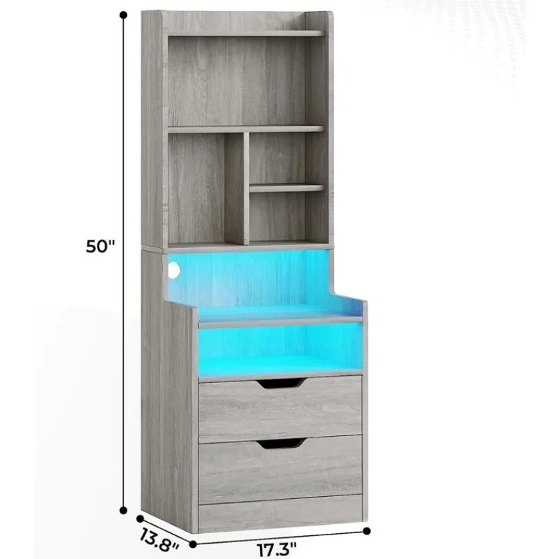 Bedside table shelves, simple modern bedroom storage cabinets, multi-functional lockers