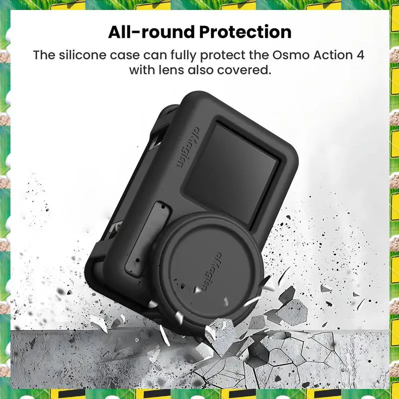 3C Electron Amagisn Silicone Protective Case With Lens Cover Scratch-Resistant Protection Cover Camera Accessory For DJI Osmo Ac