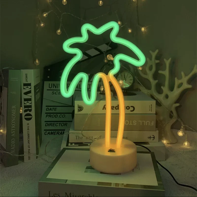 

INS Радужная неоновая лампа, настольное украшение, светодиодный ночник в виде фламинго, единорога, настольное украшение, Декор для дома и свадьбы, Рождественский подарок