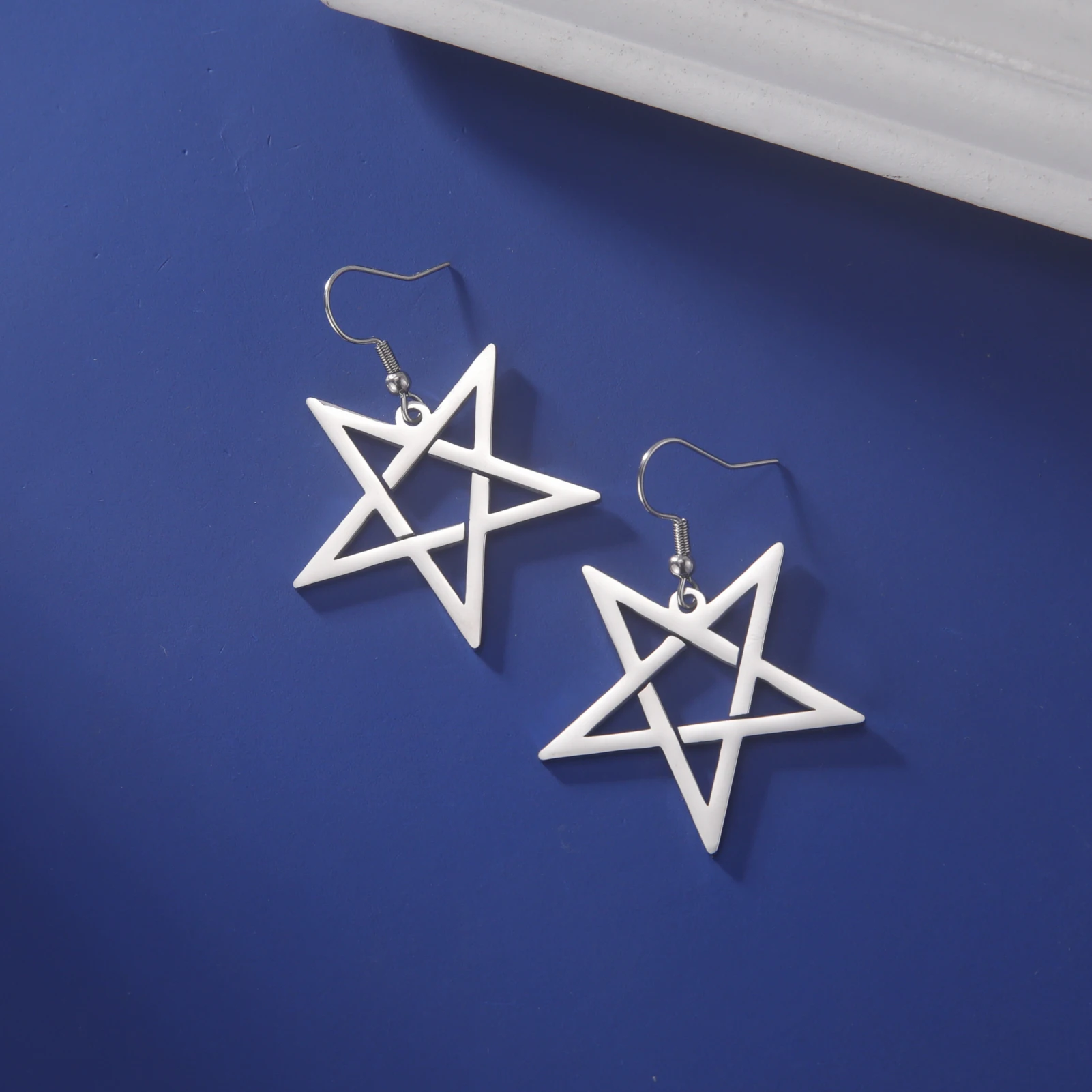 Unift Inverted Pentagram Earrings for Women Stainless Steel Goth Unift Inverted Pentagram Earrings for Women Stainless Steel Goth