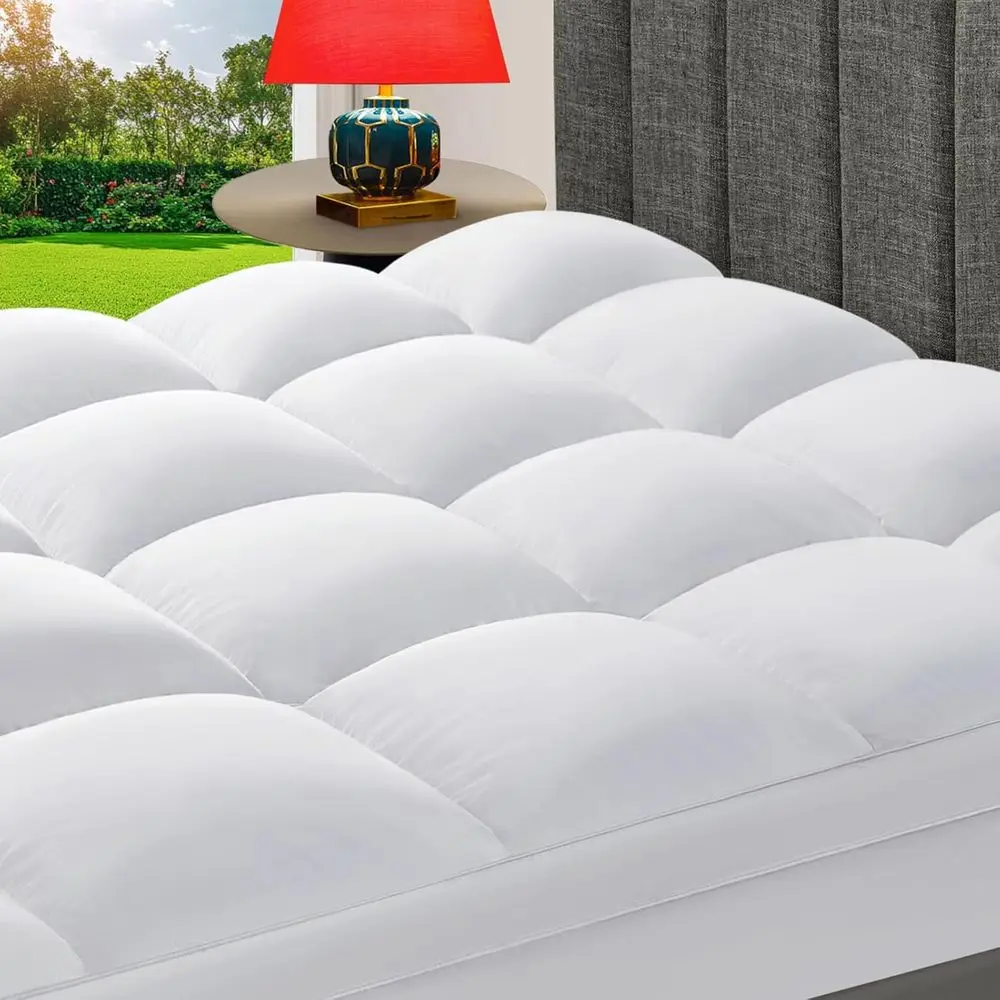 

Thick Pillow Top Mattress Pad for Back Pain Relief and Cooling with Deep Pocket up to 21 Inches