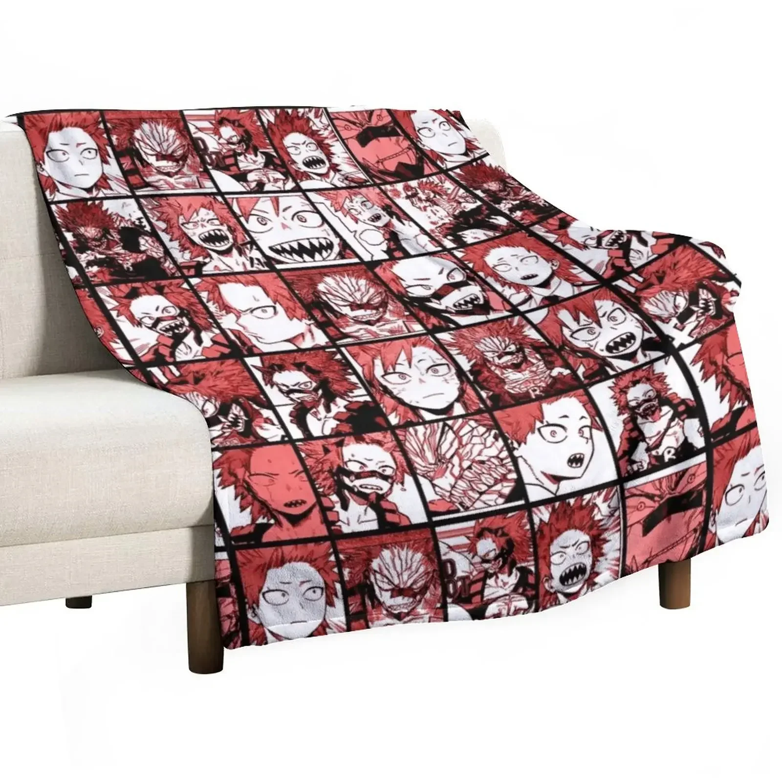 

BNHA Kirishima collage - color version Throw Blanket Picnic cosplay anime Vintage Blankets