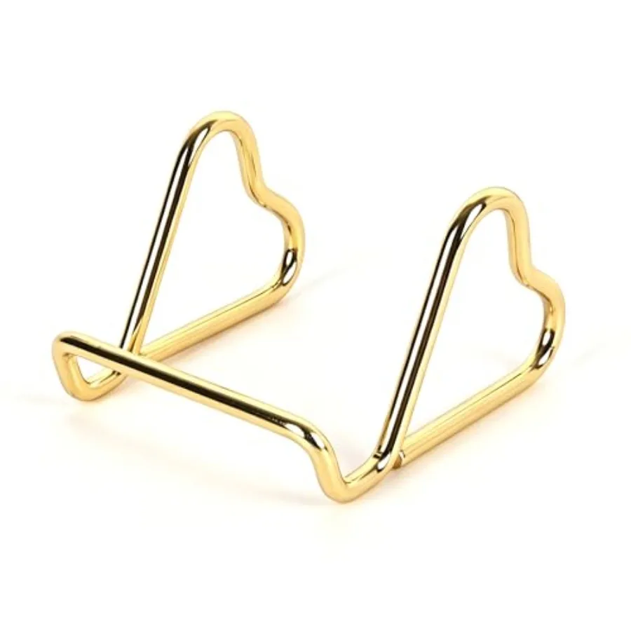 Business Card Holder Desk, Cute Metal Business Cards Holder, Heart Shaped Business Card Display Stand for Men and Women, Small