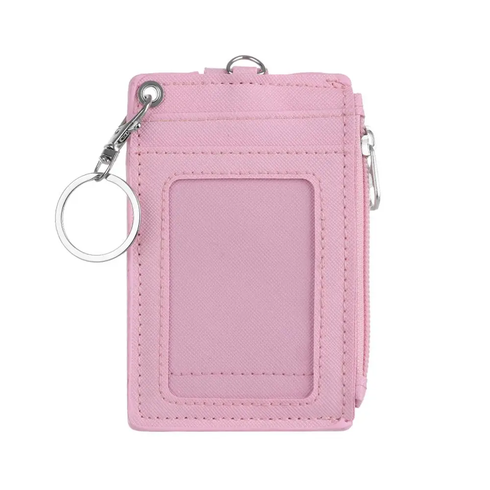 

Business Bus Cards Cover Office Work ID Card Holder Wallet Keychain Coin Purse