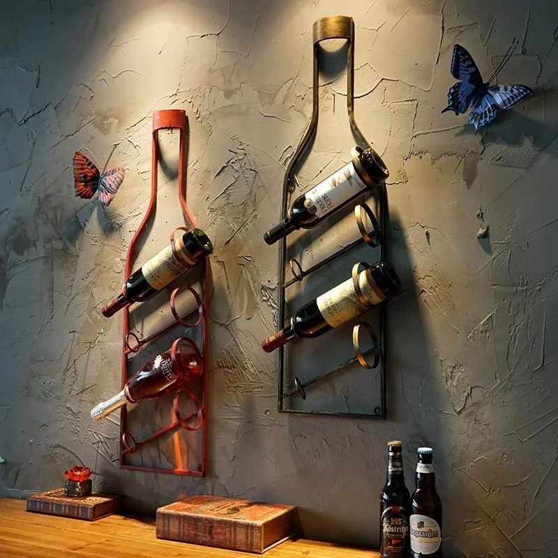 hang ledge  wine rack  bottles of metal decorative wall frame bar accessories home bars  champagne European ideas