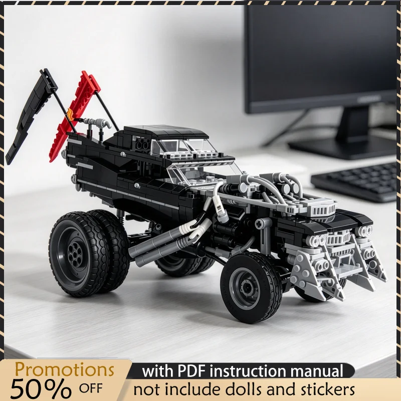 1368PCS MOC Heavy Duty Post Apocalyptic Off-road Truck Model Building Blocks DIY Assembly Toy Adult Collector Desktop Decoration