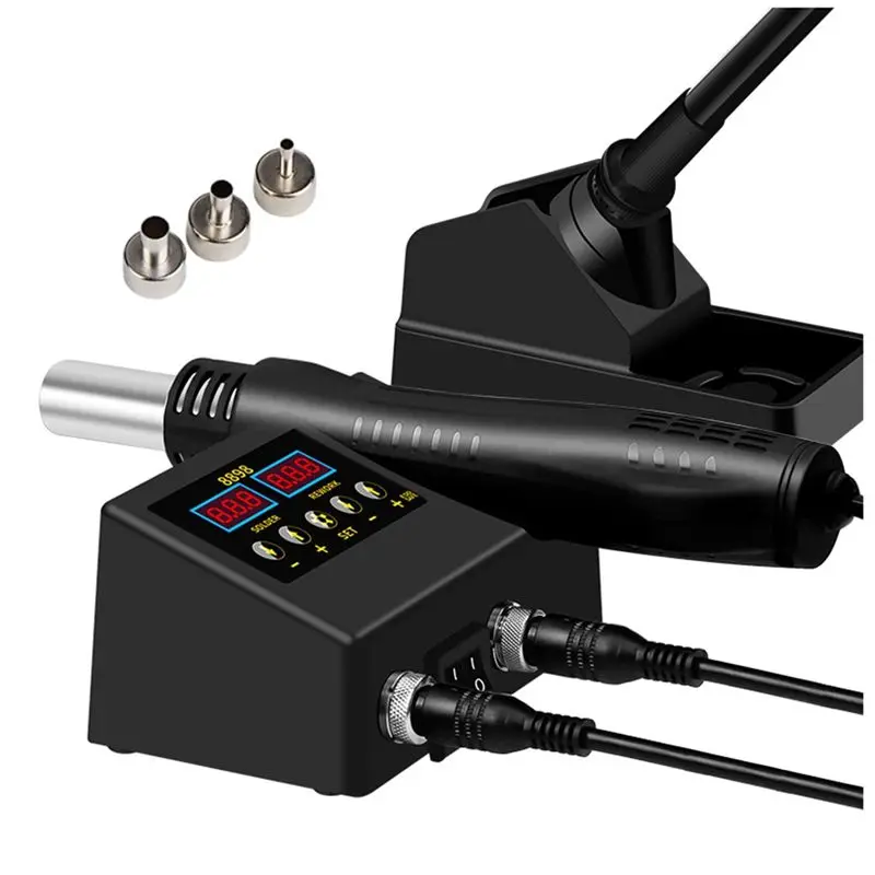 Rework Soldering Station 2 In1 Hot Air Welding Station For SMD PCB IC Repair EU Plug-Tvdae