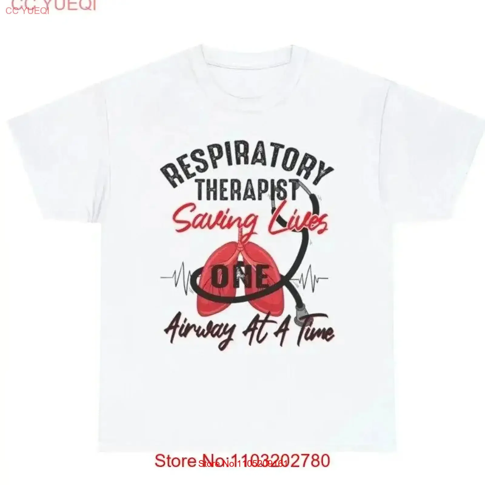 تي شيرت معالج الجهاز التنفسي عتيق مغسول ومتعدد الاستخدامات ملابس الشارع الشهير ناعمة غير رسمية أنيقة للرجال عتيقة مغسولة للجنسين #1