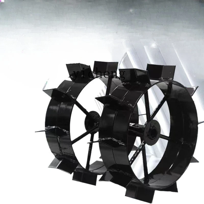 

TQH micro tiller iron wheel anti-skid wheel accessories four-wheel drive rotary tiller trenching ridges walking iron wheel