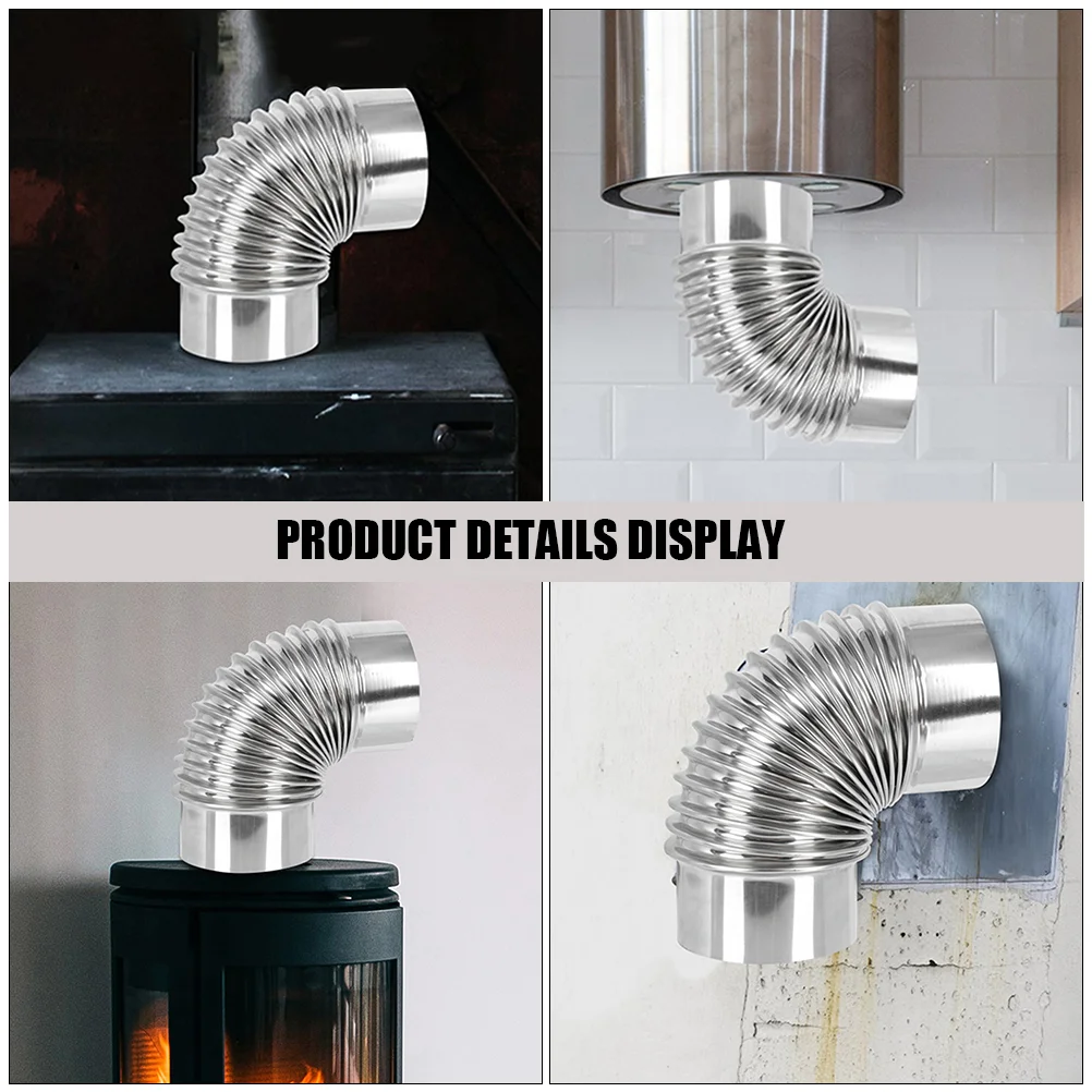 Elbow Dryer Vent Outdoor Car Exhaust Muffler Steel Wood Stove 90 Degree for °chimney Suite