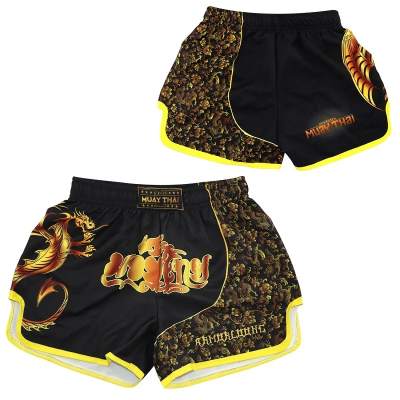 Tiger Muay Thai Shorts Printing MMA Shorts Men Women Kids Breathable Fight Pants Sanda BJJ Boxing Training Kickboxing Trunks