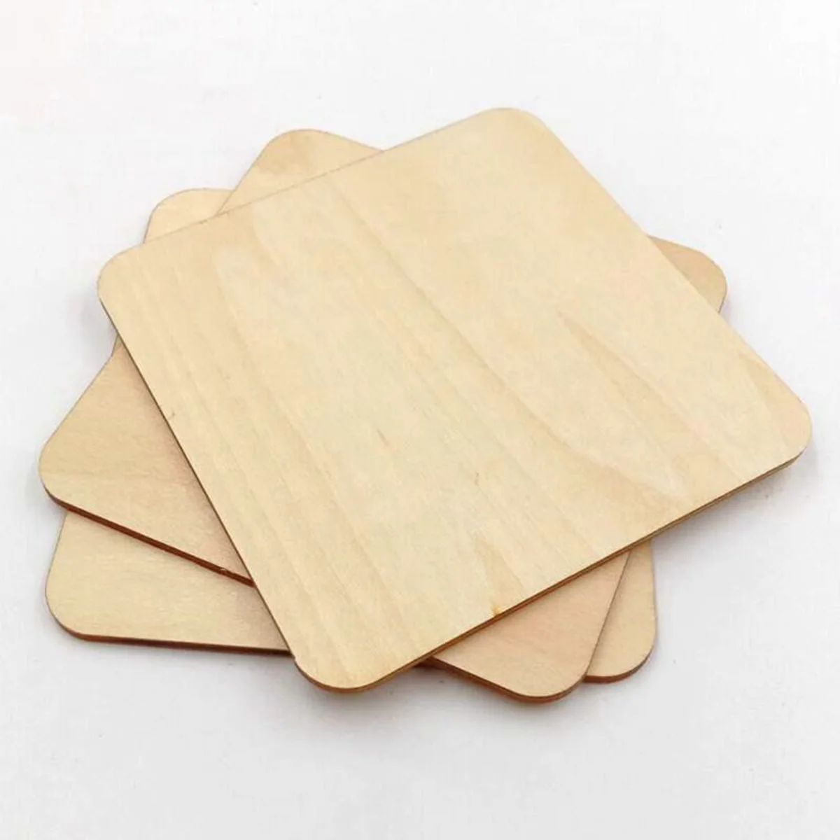 

24 Pcs Mug Mat Bowl Coaster Square Coasters for Drinks Coffee Cup Mats Simple Wood