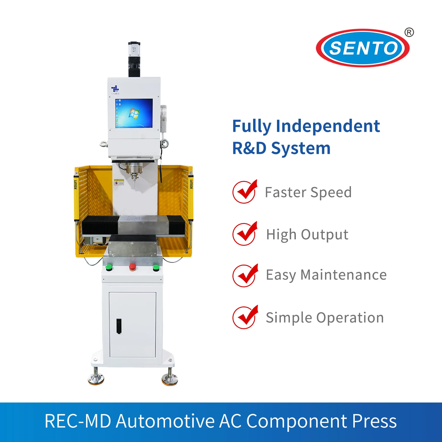 REC-MD-10KN    SENTO High Precision Servo Press Fitting Machine    Electric Servo Press Machine Factory Direct
