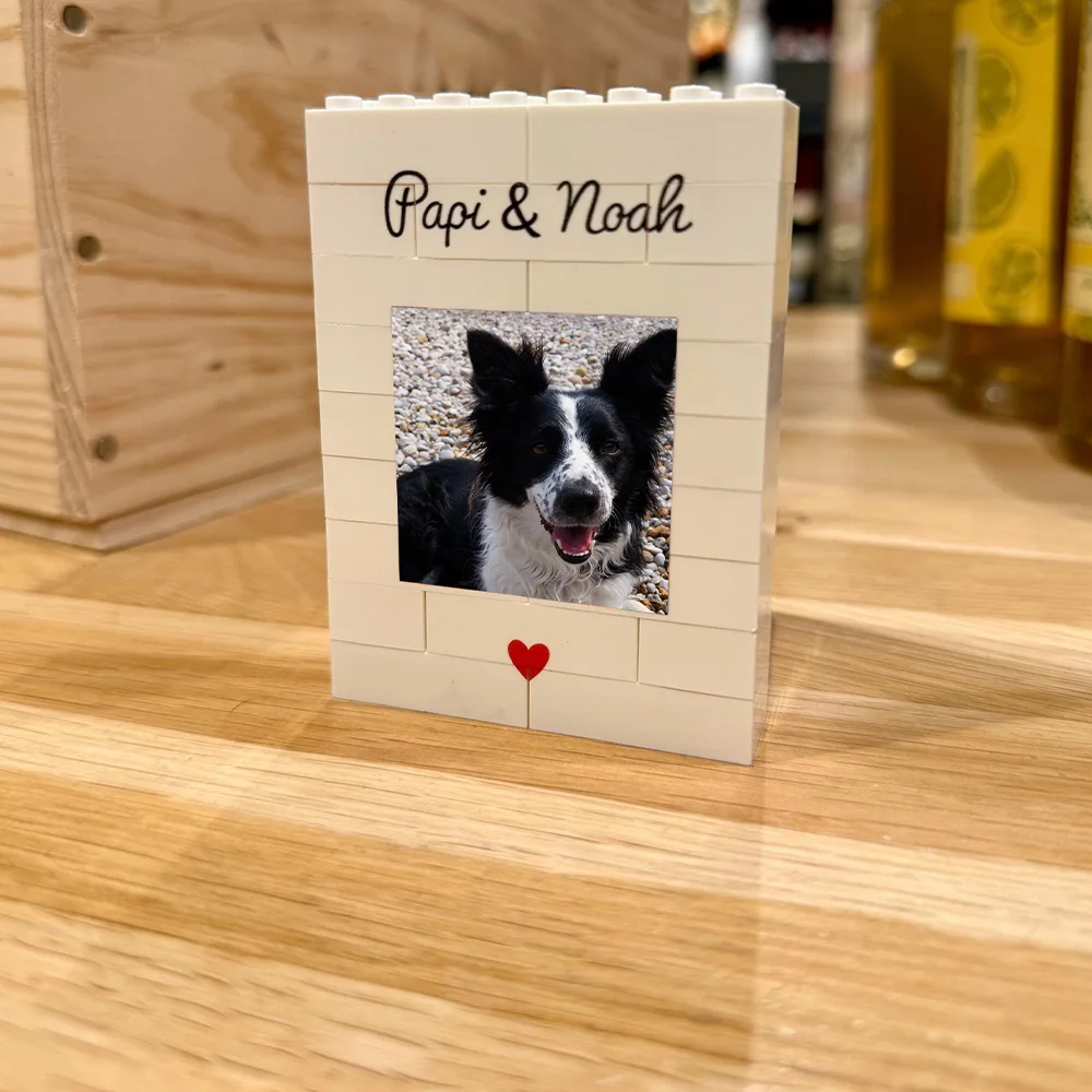 Bloques de construcción personalizados para mascotas, bloques DIY PMMA personalizados con nombre personalizado, regalo único grabado con láser creativo para el amor de las mascotas, 1 ud.