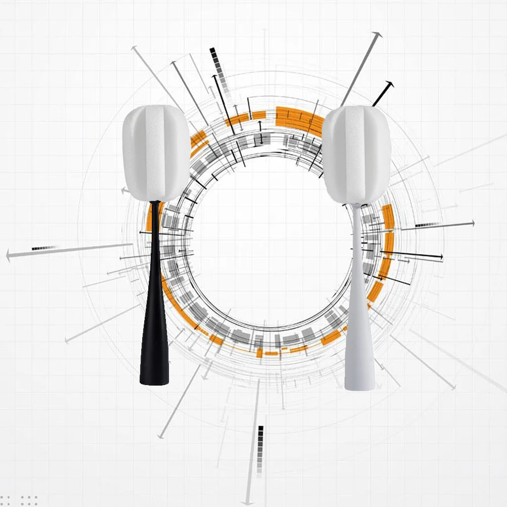 

2Pcs Cup Brush Sponge Long Handle Frosted Surface Stand Design Easy Glass Decanters Small Cups