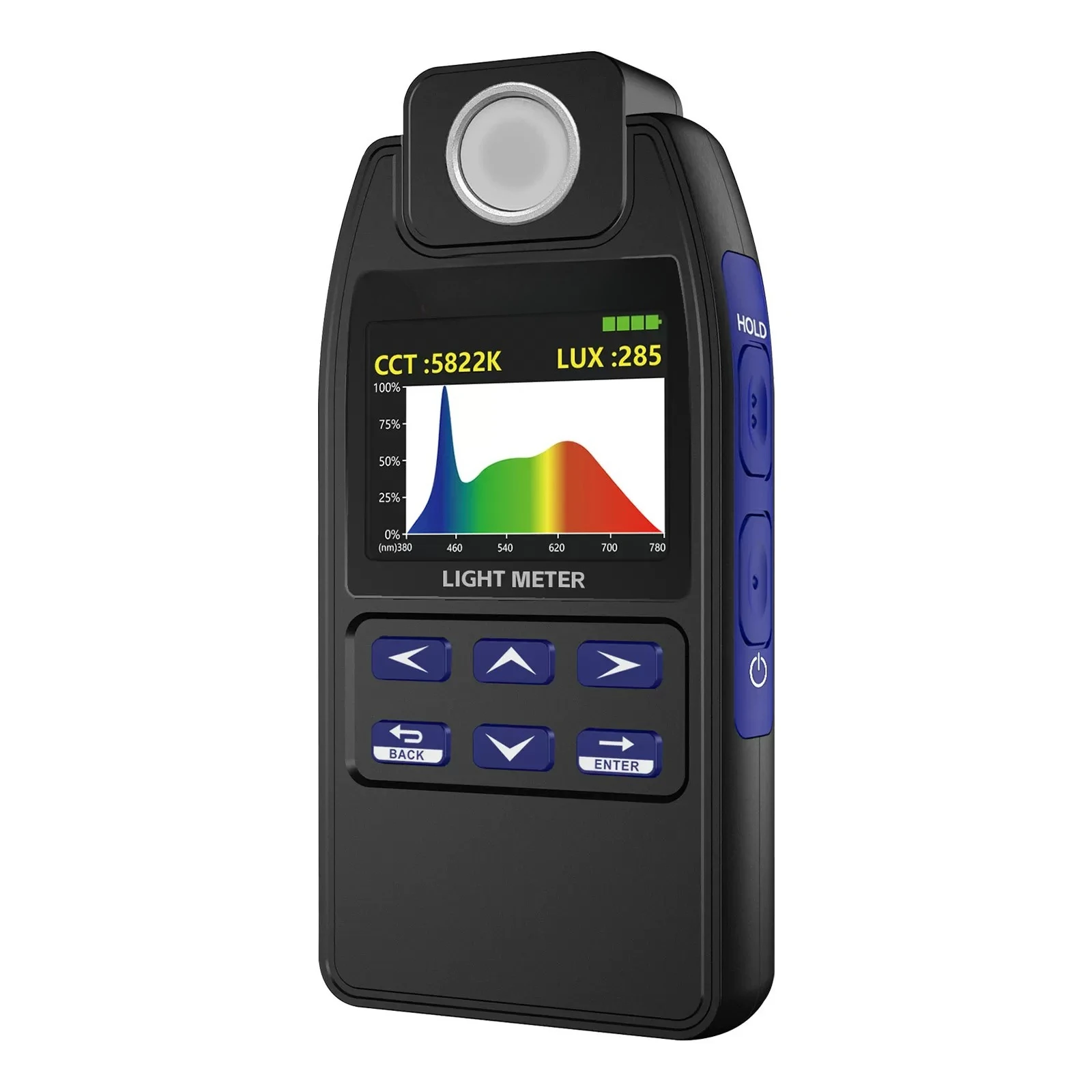 E130 Illuminometer Color Temperature Spectrum, Illuminance CCT Color Temperature, Accurate Measurement of 99 Points