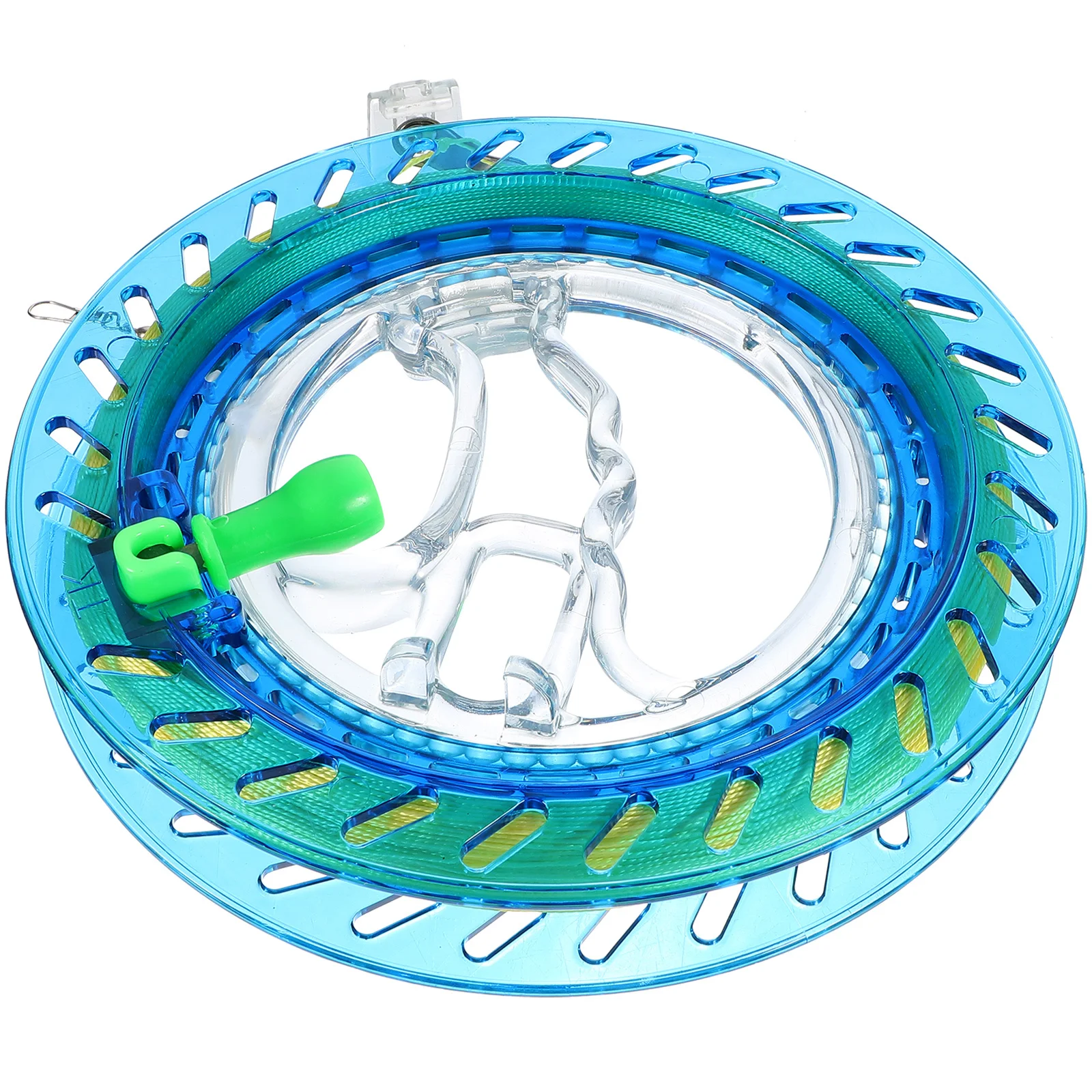 Carrete de rodamiento de bolas antigolpes, carrete duradero resistente al viento para volar al aire libre, longitud de línea ajustable, enrollador inastillable