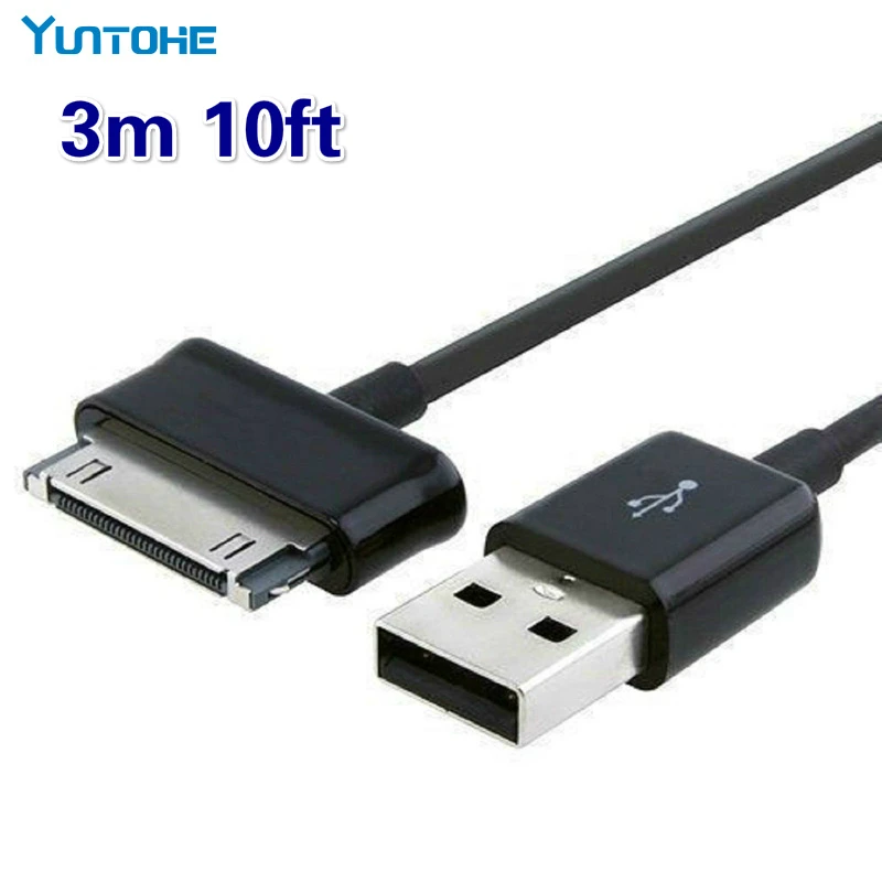 

100pcs 3M Tablet Micro USB Cable for N8000 P6200 P1000 P3100 USB Data Sync Cable for Samsung Galaxy Tab 10.1" GT-P7510/P7500