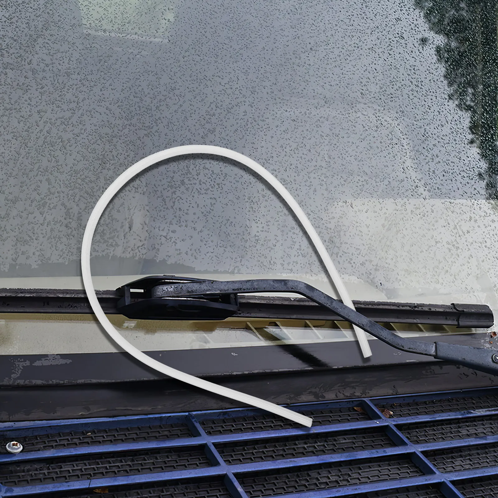 2Pcs Wiper Refills Strips Silicone Windshield Wiper Insert Replacement for Boneless Frameless Blades High Temp Resistant Easy