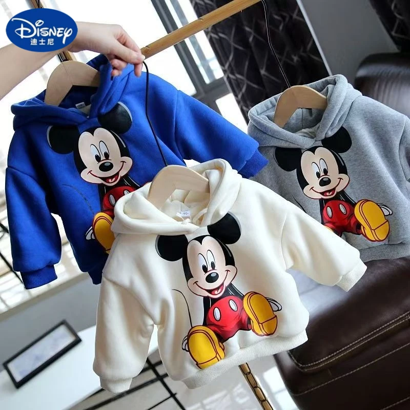 

2025 Disney Kids Fleece Hoodie - Plush Sherpa Lined Winter Pullover for Boys & Girls