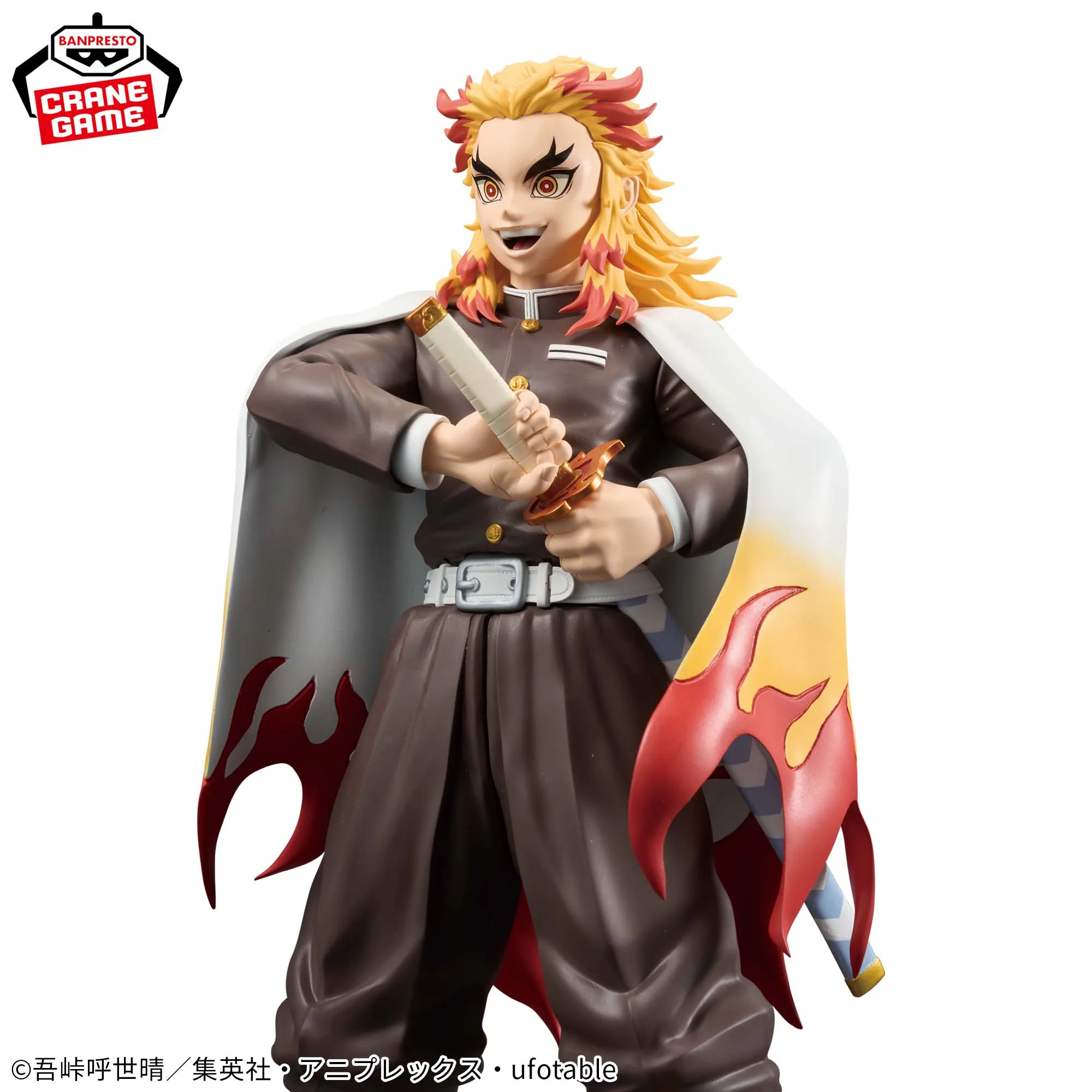 재고 있음 오리지널 BANPRESTO Grandista Demon Slayer Rengoku Kyojuro 피규어 애니메이션 모델 정품 박스형 장난감