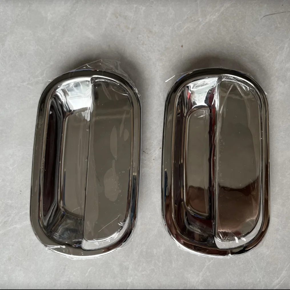 Chrome plated door handle cover for isuzu ELF truck