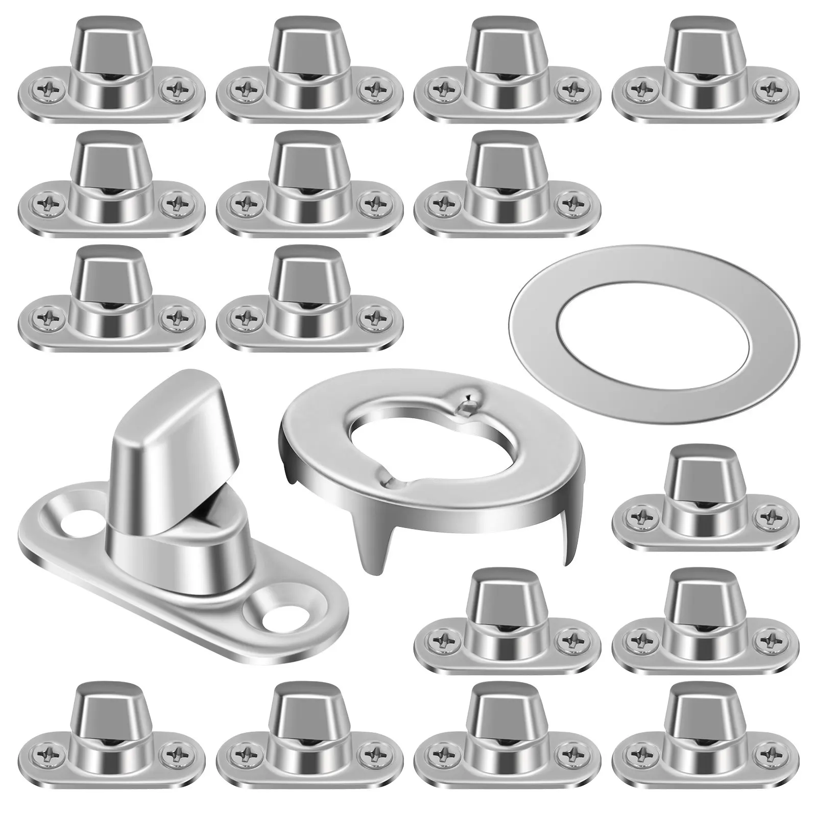 20 Sets Boats Turn Fasteners Eyelet And Stud Mounting Screws Grommet Hand Twist Secure Marine For Canvas Marine Turn Buttons