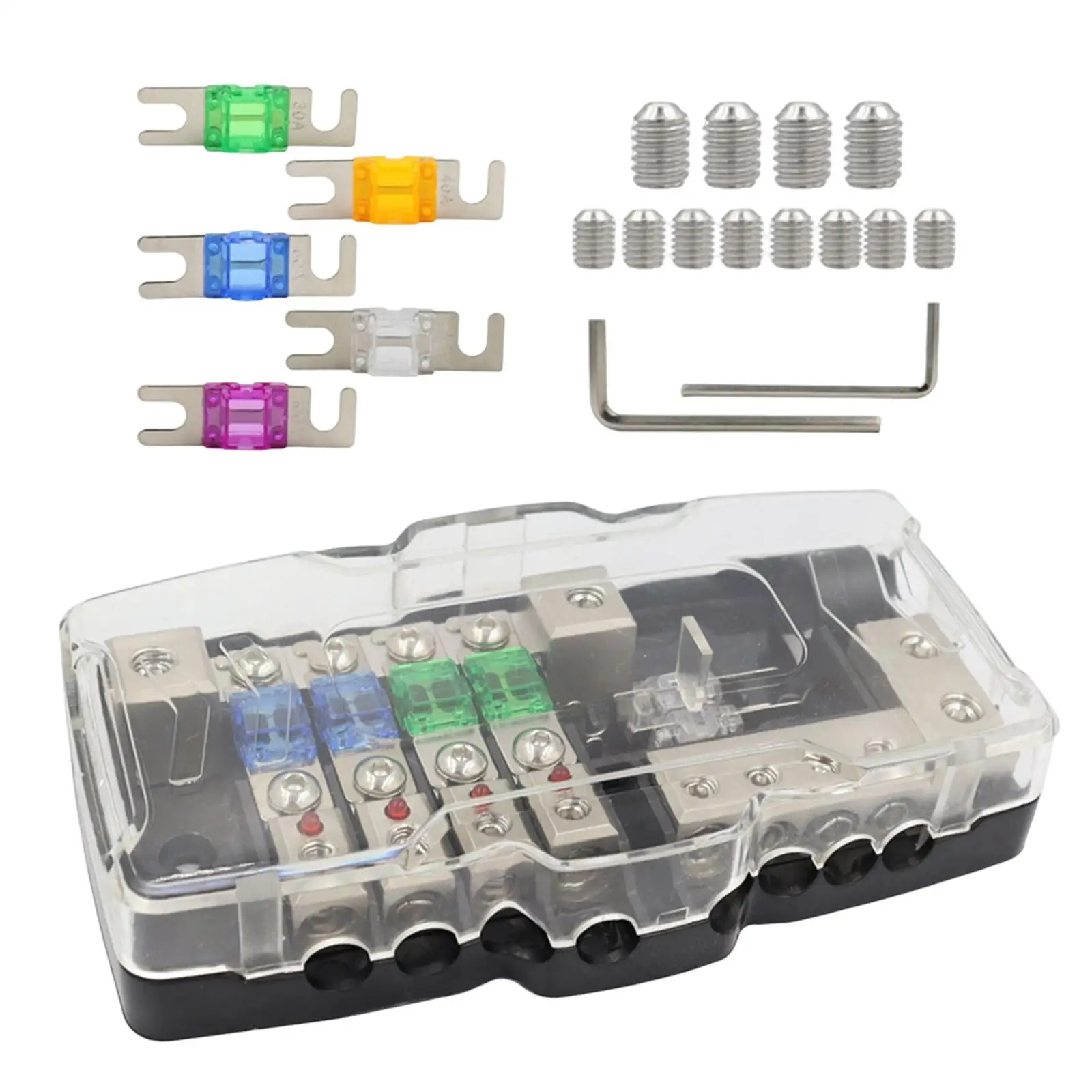 Mini 120A Anl Fuse Holder with Fuse 12V-32V DC Fuse Block for Car Audio System Protection Reset Fuse Holder Circuit Breaker view 5