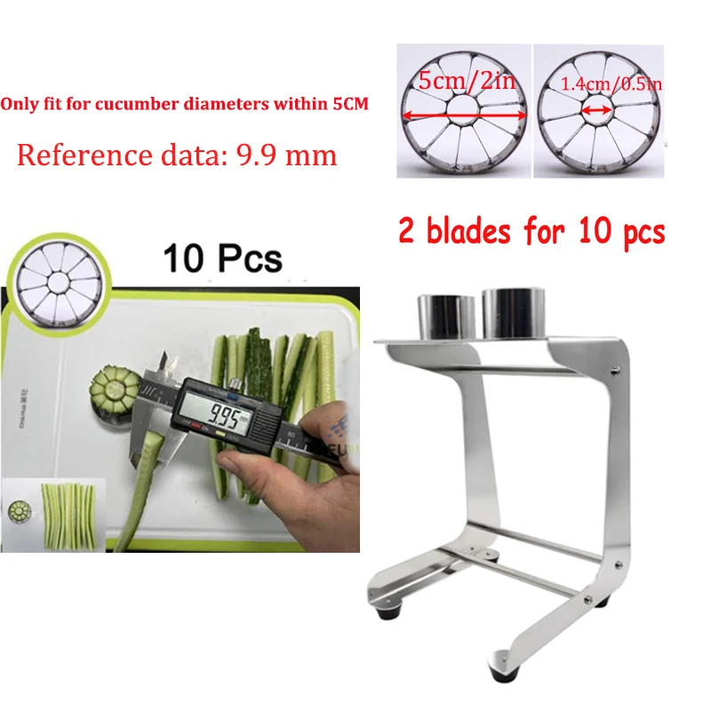آلة قطع شرائح الخيار اليدوية SU304 - قطاعة الجزر لصنع السوشي أداة قطع يدوية لقطع مفرمة الخيار