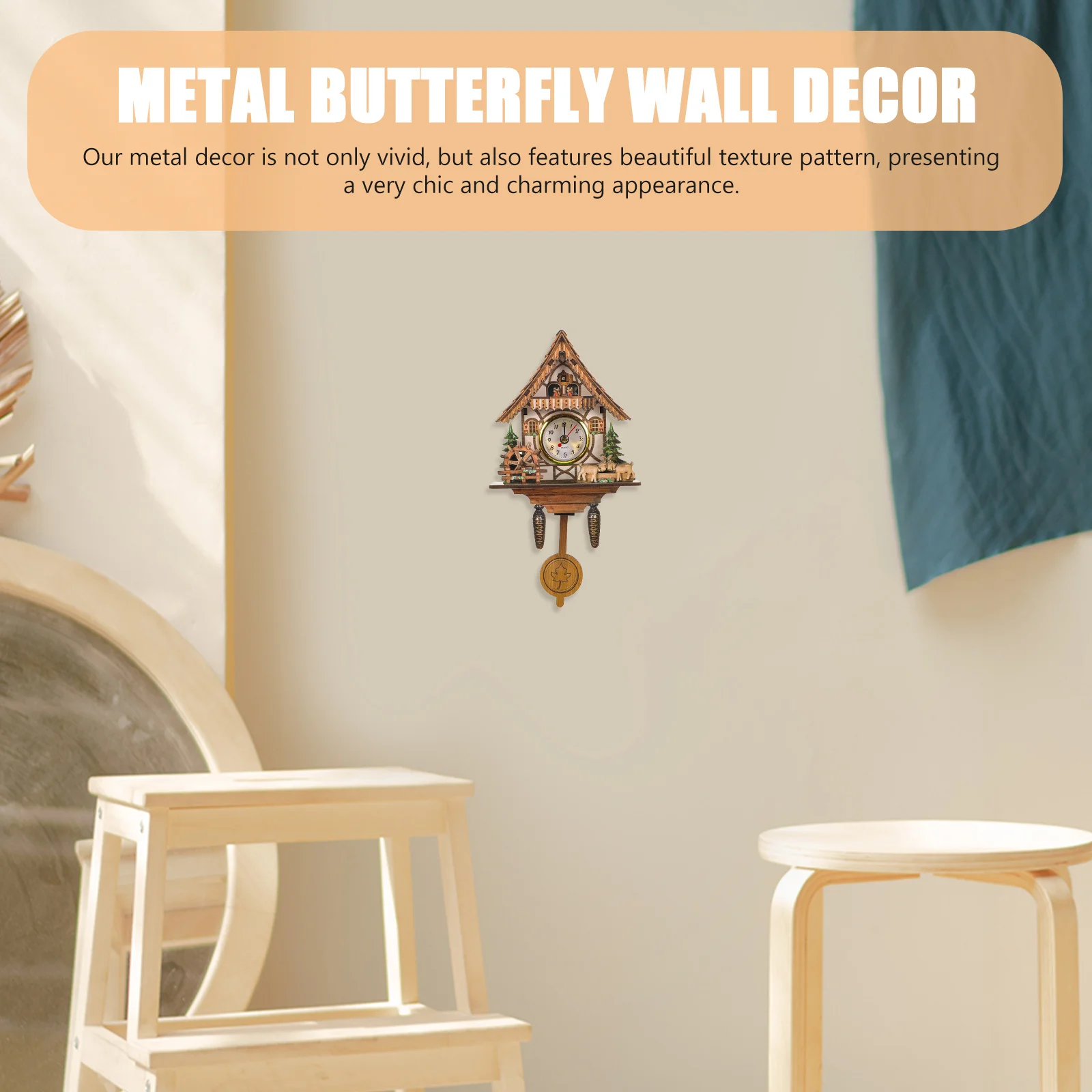 

Cuckoo Clock Clock Handcrafted Traditional Retro Bedroom Wall Clocks Bird House Decor For Living Room Bedroom Indoor Hanging