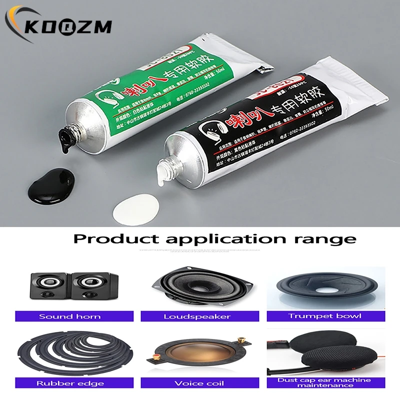 Cola de reparo profissional para Speaker Edge Bonding Horn, Degumming, Paper Cone, Polvilhar, 1pcs, 50ml