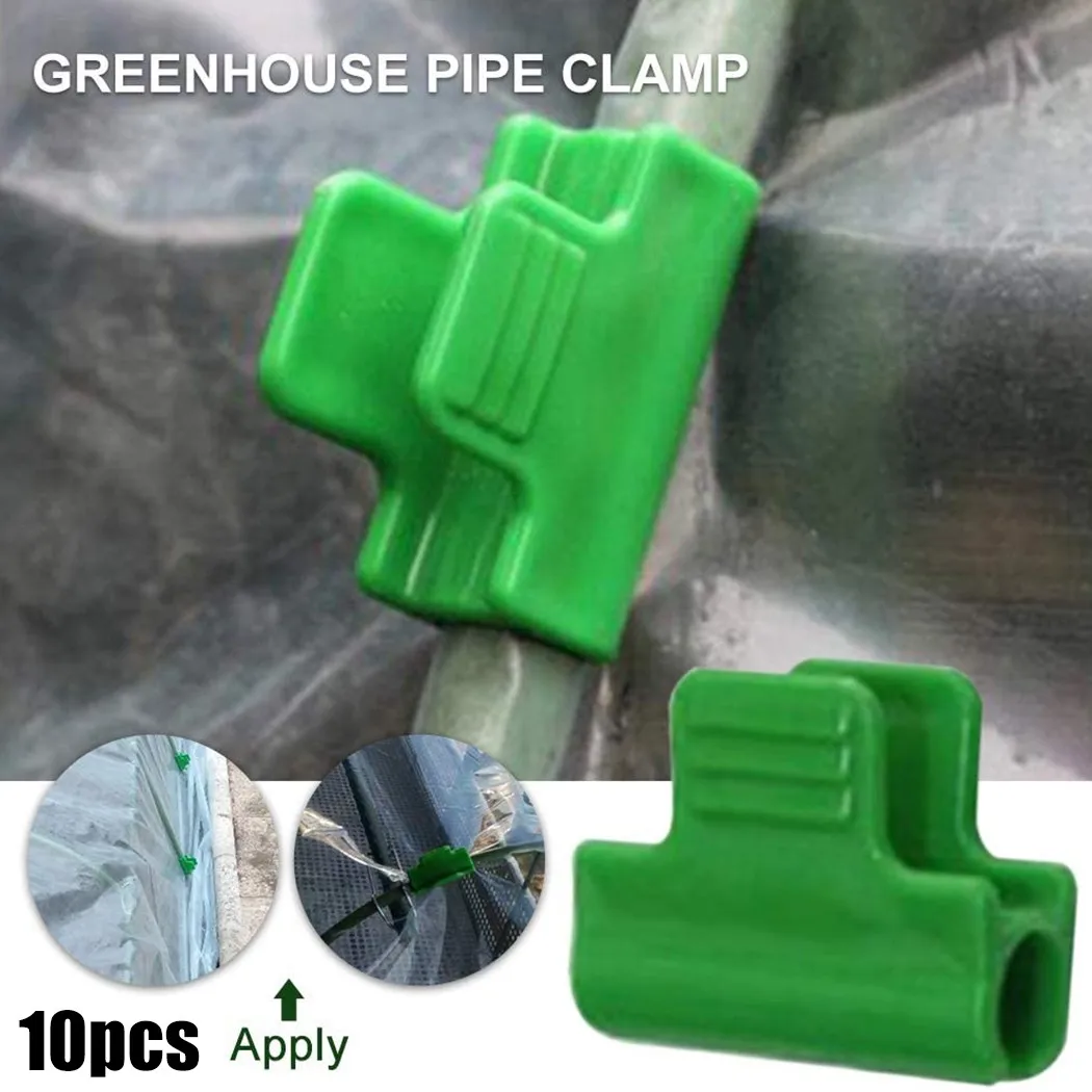 Greenhouse Pipe Clip Clamp Garden Plant Stakes Tunnel Hoop Clips Clamp Shed Hoop Greenhouse Plastic Clamp Garden Tools