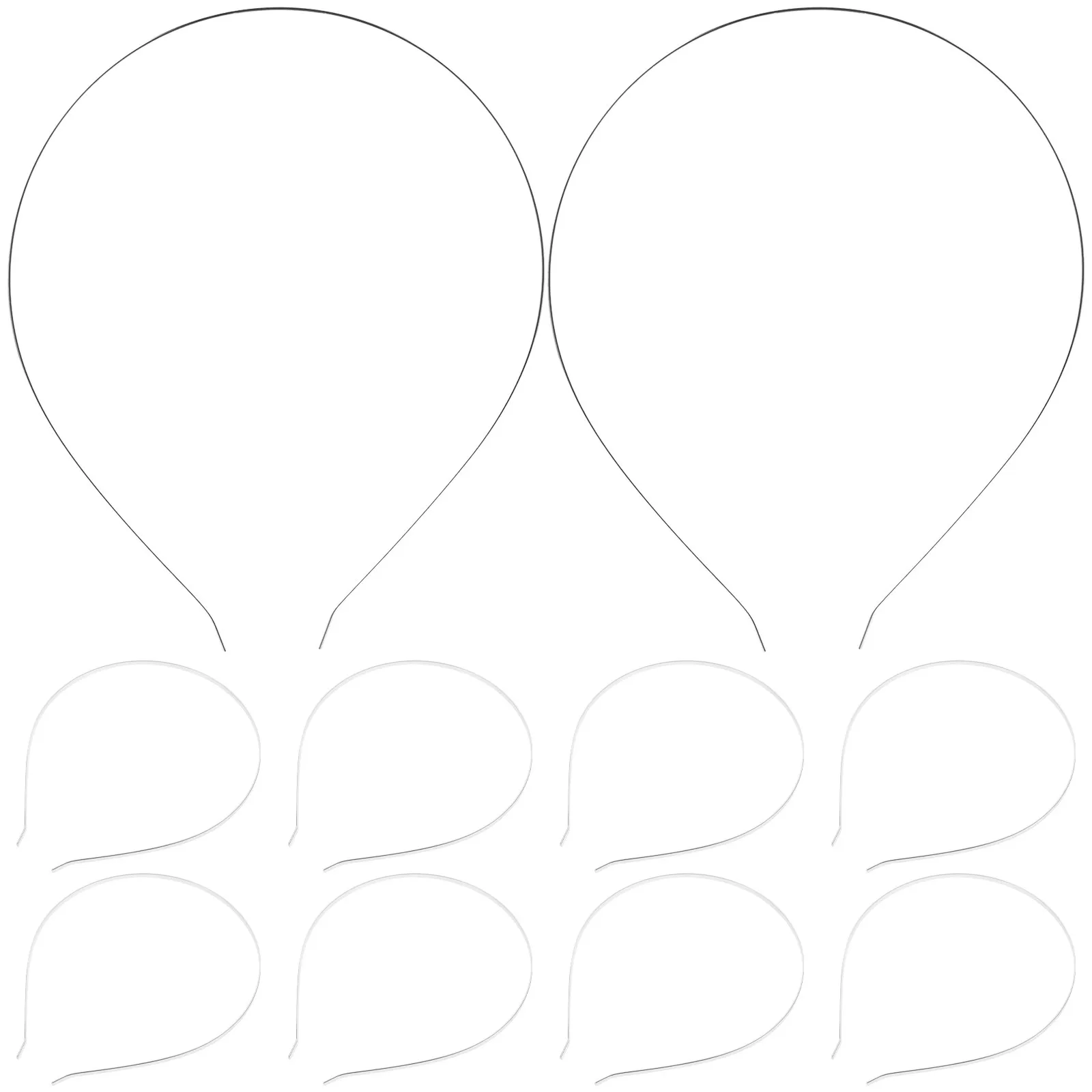 

10Pcs Silver Stainless Steel Women Hair Band 3Mm Wide Elegant Headband for Wedding Dance Party Prom Performance Hair Accessory