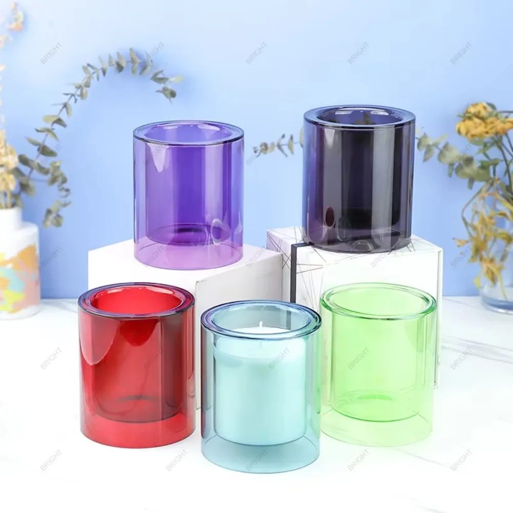 Clear Glass Cup Votive Candles Cup Holder for DIY Candles Aromatherapy Making Birthday Party Wedding Christmas Decorations