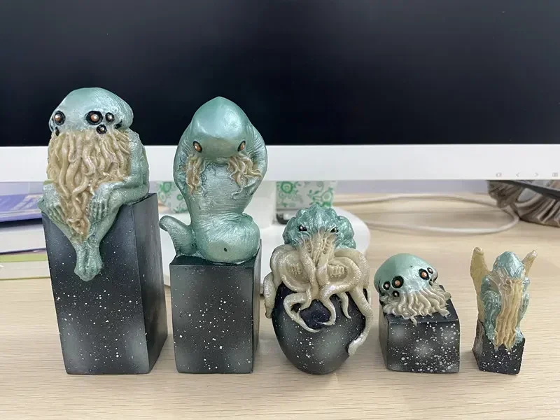 [VIP] 5 pçs/set Filme Cthulhu Thinker Garagem Figura de Resina estátua Modelo casa Sala Mesa Decoração Presentes para Crianças brinquedo