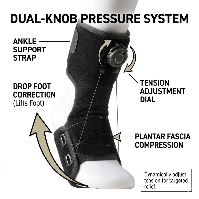 Rotating Knob Foot Drop Brace