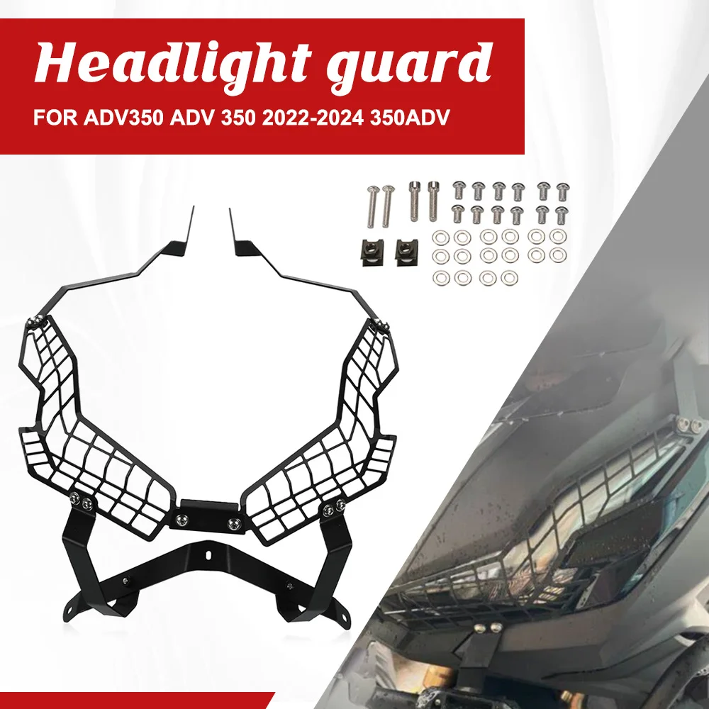 

Motorcycle Accessories Headlight Grille Guard For HONDA 350ADV ADV350 2022 2023 2024 ADV 350 Headlamp Protection Grille Cover