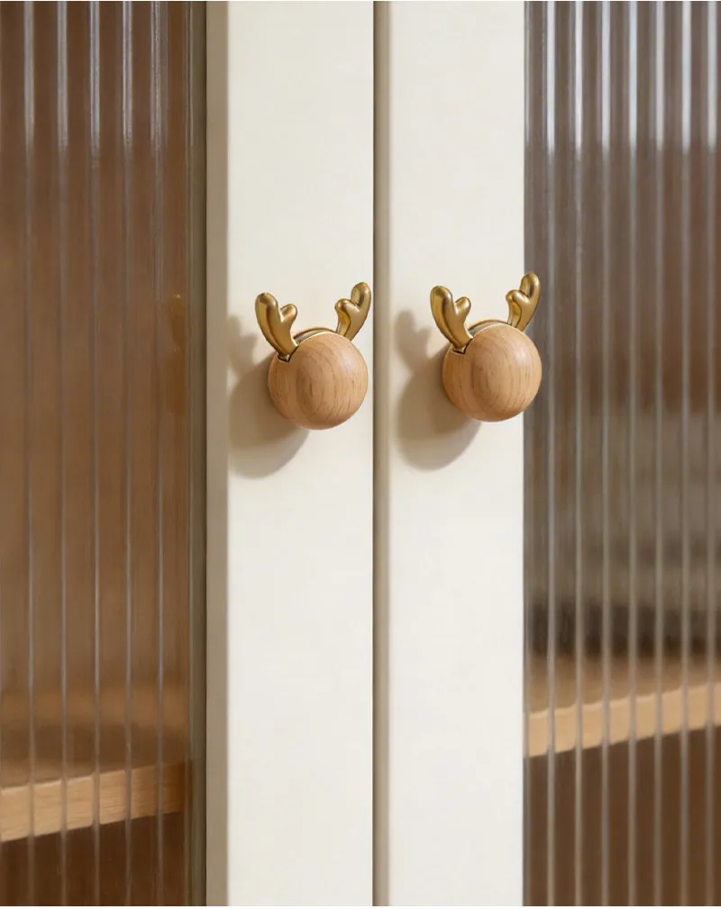 Minimalistischer Runder Walnussholz-Knopf Küchenschrank-Türgriff Natürlicher Walnuss-Eschen-Buchen-Dekor Kugelförmiger Möbelgriff – Detail 4
