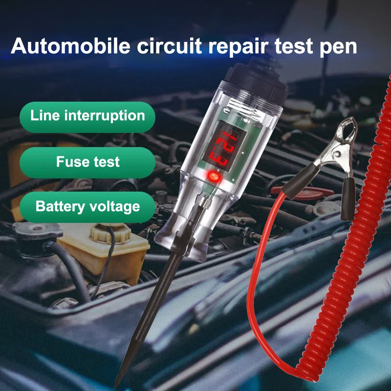 New 1PC Digital Display Voltage Circuit Tester 6V 12V 24V Multifunction Car Diagnostic Probe Test Pen Auto Diagnostic Detector