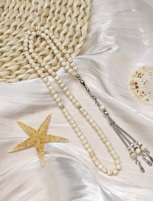 Luxury 99 Beads 6mm Muslim Prayer Rosary, Handmade Tasbih for Ramadan Valentine Christmas, Premium Gift