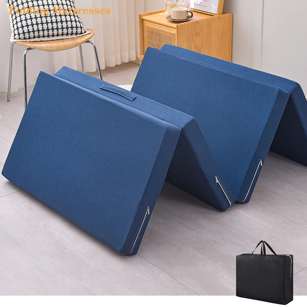 High Elasticity Memory Sponge Mattress Dismantle Mattress Foldable Cotton Fabric Soft Lazy Tatami Yoga Mat Folding Mattresses