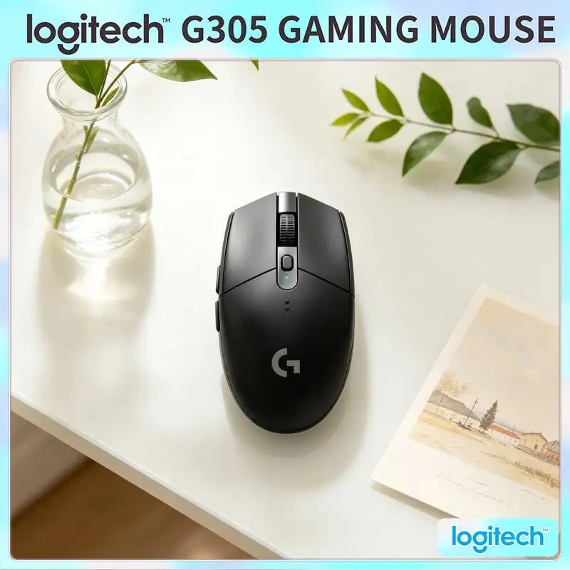 Mouse Gamer Sem Fio Logitech G305, 12000 DPI HERO, 6 Botões Personalizáveis, Bateria de 250h, 99g, para Gamers de PC, Mac e Laptop